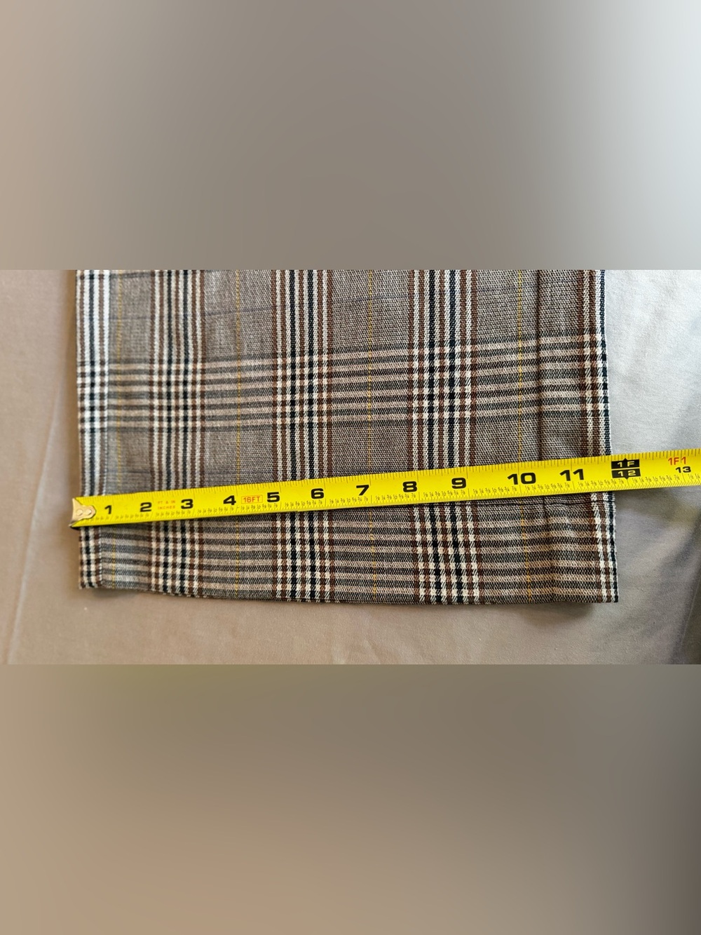MADEWELL Huston Classic Plaid Wide-Leg Pant - Black & Brown Trousers Dress Pants - Picture 15 of 16